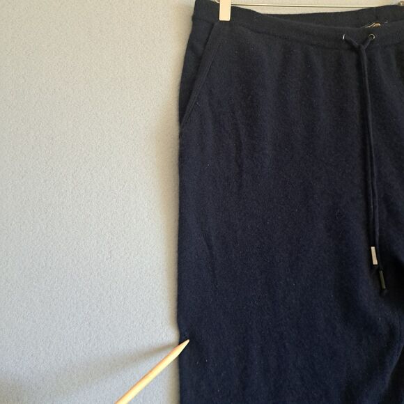 Autograph Marks & Spencer Pure 100% Cashmere Womens 18 Wide Leg Pants Navy - Picture 7 of 11